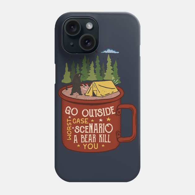 scenario a bear kill Phone Case by MSC.Design