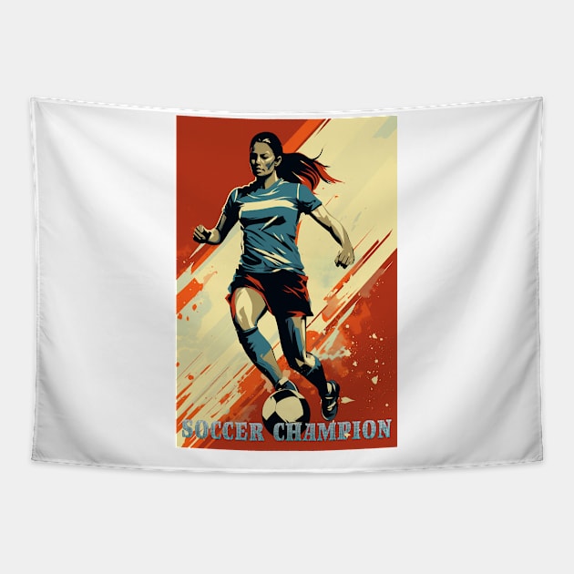 FIFA Women World Cup Poster Tapestry by GreenMary Design