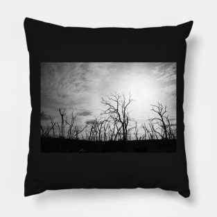 Black and white tree skeletons. Pillow