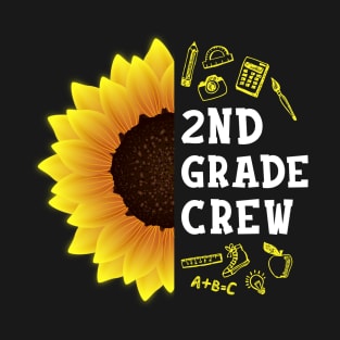 Second grade Crew Shirt First Day Preschool Back to School Sunflower Gift T-Shirt