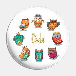 Owl Circle Pin