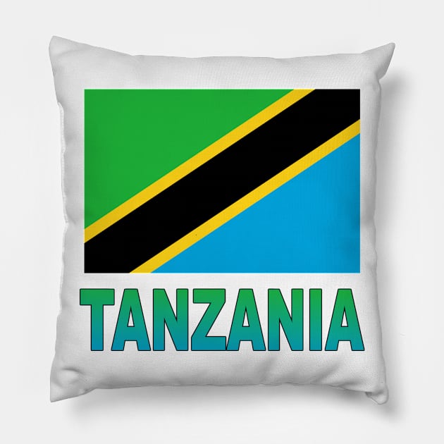 The Pride of Tanzania - Tanzanian National Flag Design Pillow by Naves