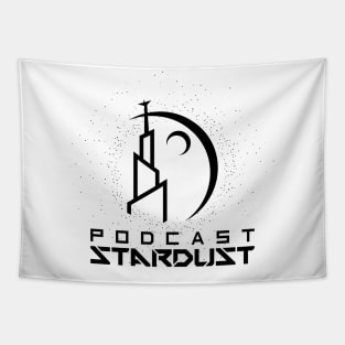 Podcast Stardust Black Stardust Logo Tapestry