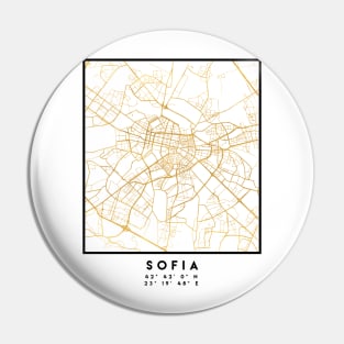 SOFIA BULGARIA CITY STREET MAP ART Pin