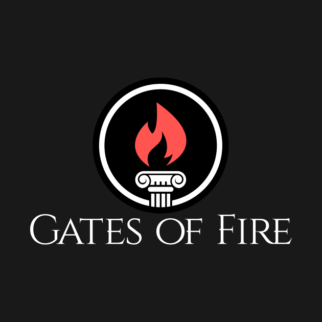 Gates of Fire white on black by GatesOfFire