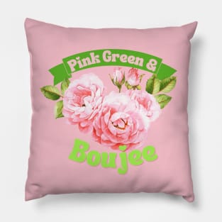 Pink Green & Boujee Pillow