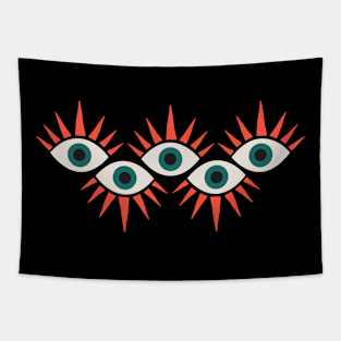 Bold and Colorful Pop-Art Style Eyes | pink blue black| Tapestry