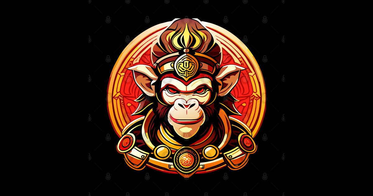 monkey god, hindu god, chinese god Monkey Lover Sticker TeePublic