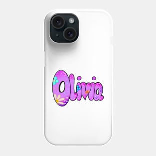 Olivia girls first name in purple Personalized personalised customised name Olivia Phone Case