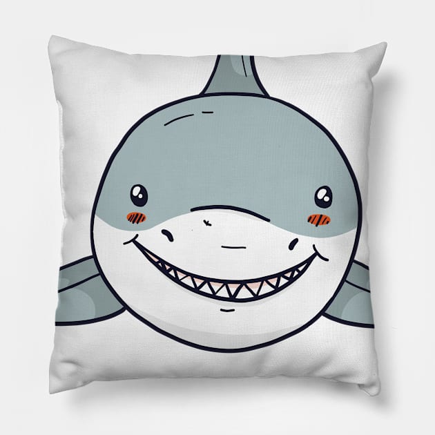 mommy shark lovers shirt Pillow by KURA SHOP