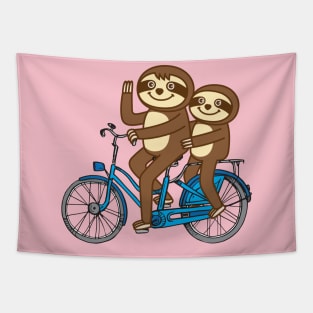 Sloths and bicycle Tapestry