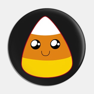 Another Cute Happy Candy Corn (Black) Pin