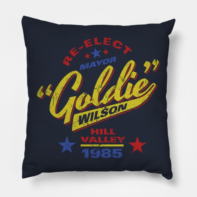 Re-elect Mayor Goldie Wilson Pillow by MindsparkCreative
