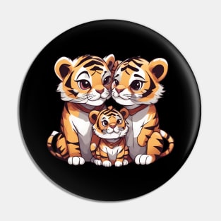 Cute Tiger Family Pin