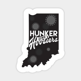 Hunker Down Hoosiers Magnet