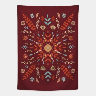 Folk Art Christmas Design Tapestry