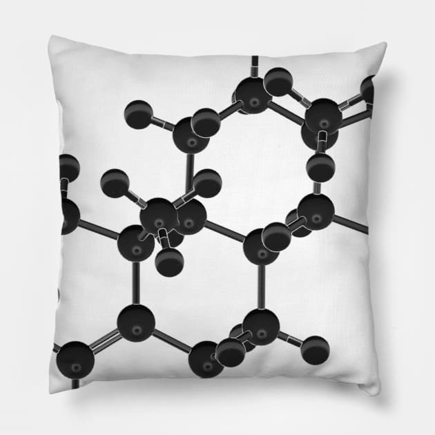 Testosterone Molecule Pillow by ChemECool