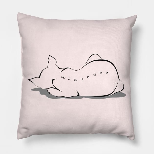 Sleeping Cat Pillow by lents