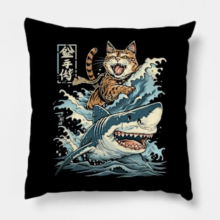 Cat Ninja Whiskers Pillow