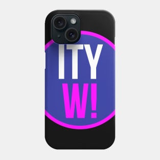 Purple round logo Phone Case