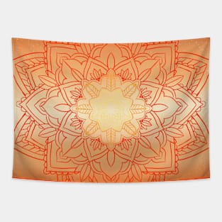 Orange & Yellow Gradient Mandala Tapestry