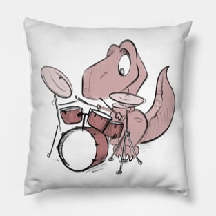 Dino drummer Pillow