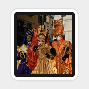 Carnival Goers in Costume, Venice Magnet