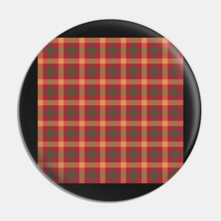 Classic Gingham in red, mustard gold and pine green Pin