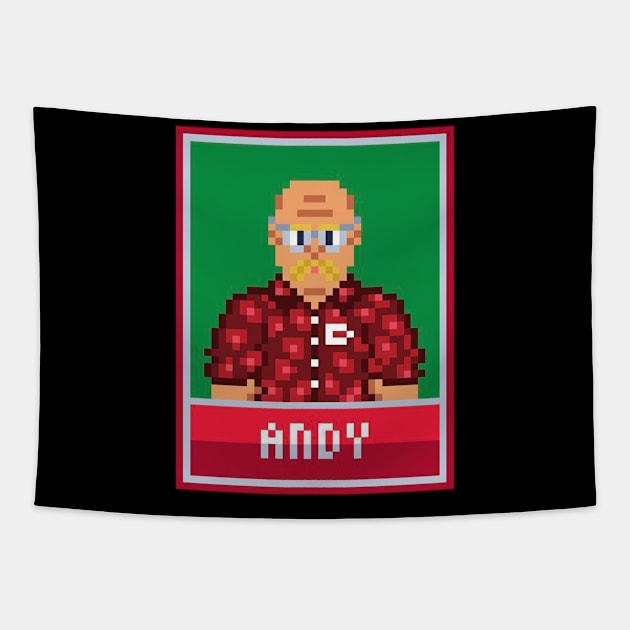 Andy reid 8bit Tapestry by Roti Kodok Art