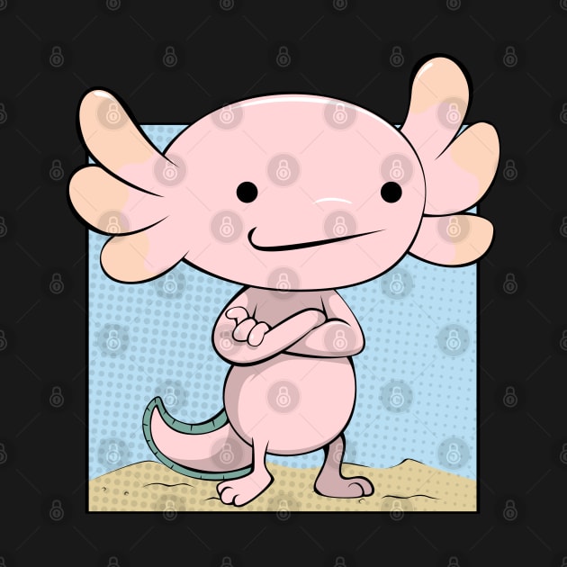 Axolotl - Cute Cartoon Lurch by Lumio Gifts