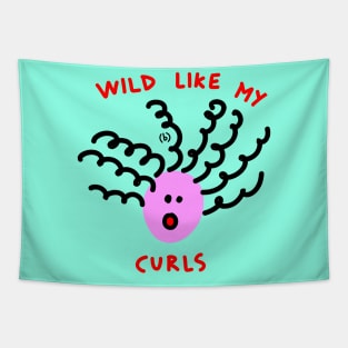 Wild like my curls Tapestry