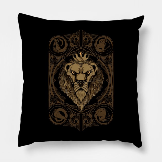 The King of Armello Pillow by monochromefrog