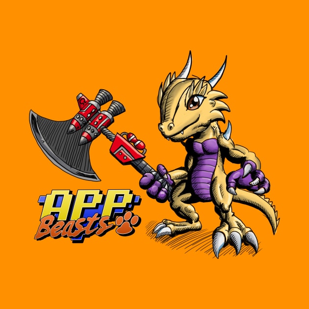 Horned Lizard with Ax App Beast by BlademanUnitPi