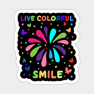 Live Colorful Smile Magnet