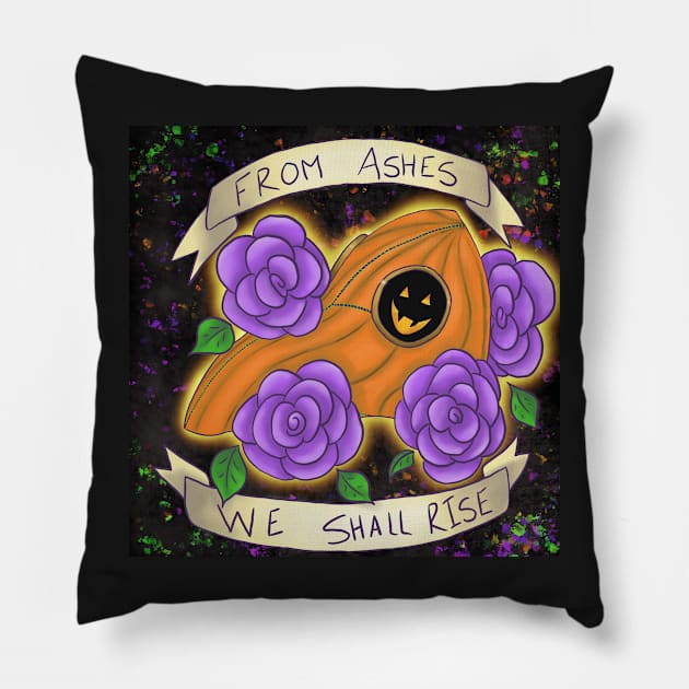 “From Ashes We Shall Rise” Punkin’ Plague Doctor Pillow by ZombieCheshire