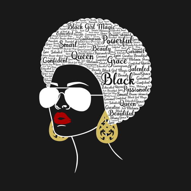 African Hair Word Art Beautiful Black Woman by gogo-jr