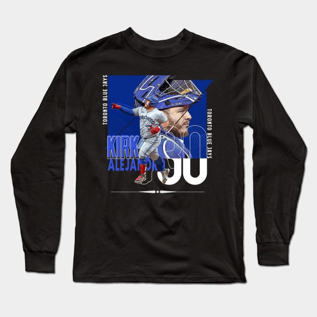 Alejandro Kirk Baseball Paper Poster Blue Jays 4 Long Sleeve T-Shirt