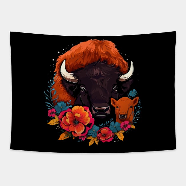 Bison Mothers Day Tapestry by JH Mart