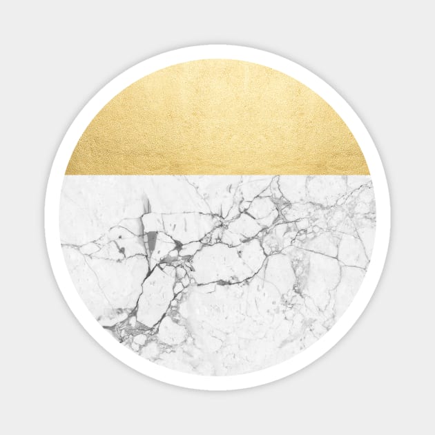 Marble and Gold 02 Magnet by Vin Zzep