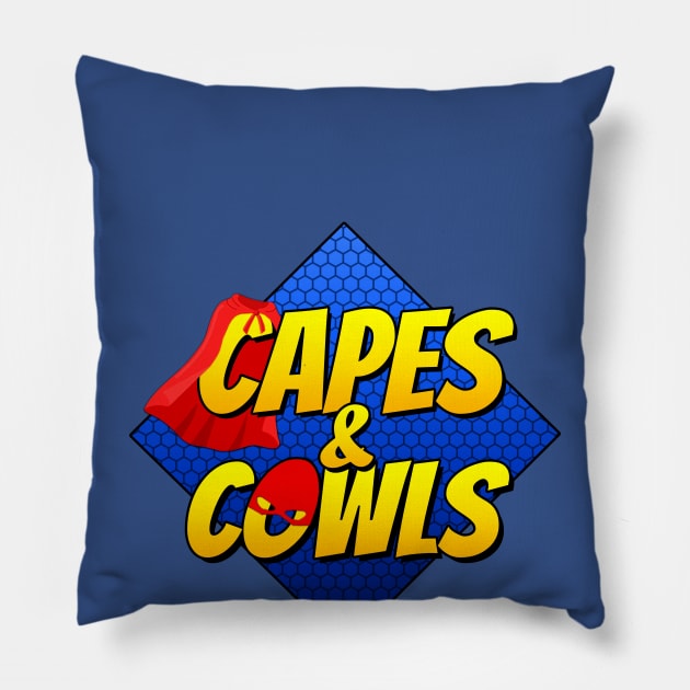 Capes and Cowls Show Logo Pillow by The Big Thing (KH Channel)