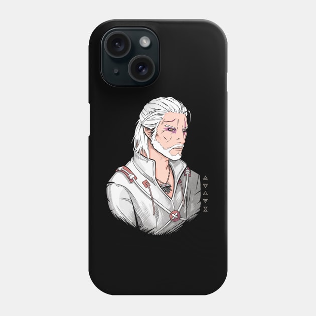 Lone White Wolf Phone Case by Lix