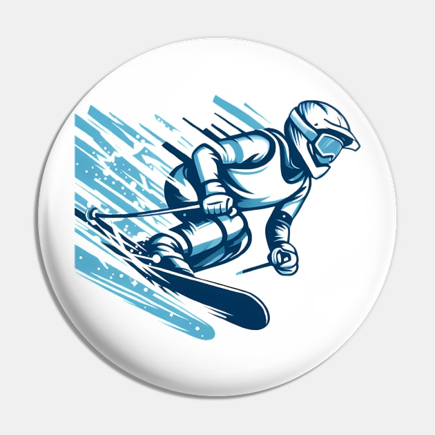 skiing Pin by Pandans