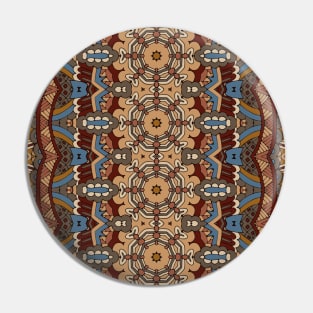 Boho Style Abstract Festive Mandala Pattern Pin