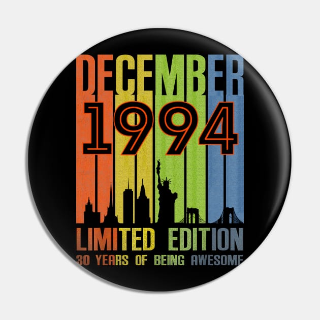 December 1994 30 Years Of Being Awesome Limited Edition Pin by cyberpunk art