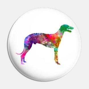 Greyhound in watercolor Pin