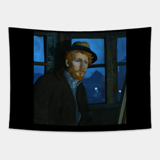 van gogh and night Tapestry