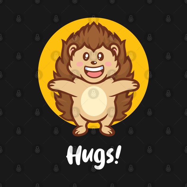 Hedgehog hugs! (on dark colors) by Messy Nessie