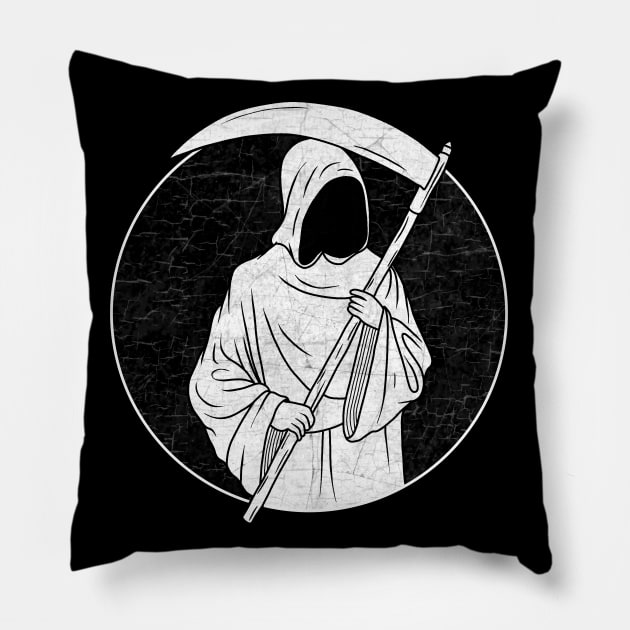 Grim Reaper Pillow by valentinahramov