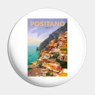 Positano Italy Art Pin