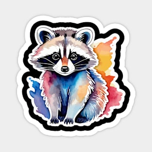 Raccoon Watercolor Magnet